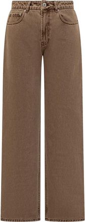 Ami Brown Straight Mid Rise Jeans