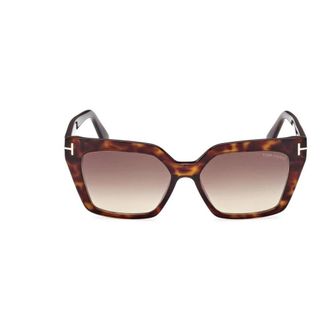 Tom Ford Winona Zonnebril - Dames - Accessoires - Bruin - Maat: 53 MM Zijde