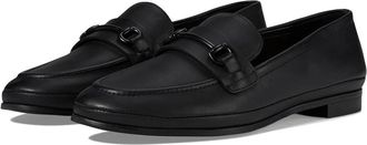 Blondo Benita Loafers Womens Black Leather Apron Toe Slip On Shoes HTAT1103