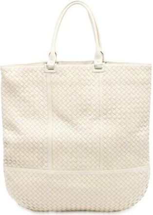 Bottega Veneta Pre-owned Tote Bags, female, White, Size: ONE SIZE Pre-owned Leather Tote