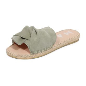 Maneb&igrave; Suede Knot Slippers Hamptons-Sage - Dames - Sandalen - Groen - 37 EU - Su&egrave;de - Schoenen