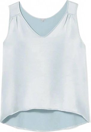 Pj Harlow Womens Jill V Neck Top In Aqua