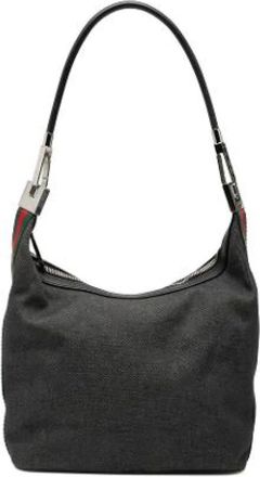 Gucci Pre-owned Shoulder Bags, female, Gray, Size: ONE SIZE Pre-owned Denim Shoulder Bag