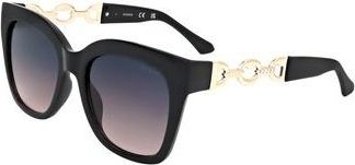 Guess Smoke Gradient Square Ladies Sunglasses GF00055 01B 53