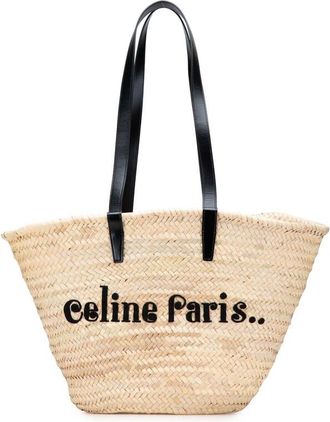Celine Pre-owned Celine Raffia Classic Panier Tote Ladies U-DO-2270