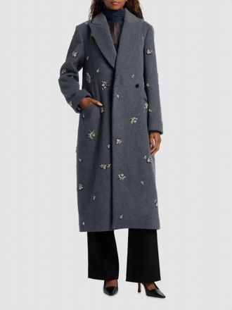 SIMKHAI Gianni Embellished Coat In Gray