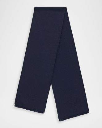 Emporio Armani Men & apos;s Eyelash-Fringe Wool Scarf