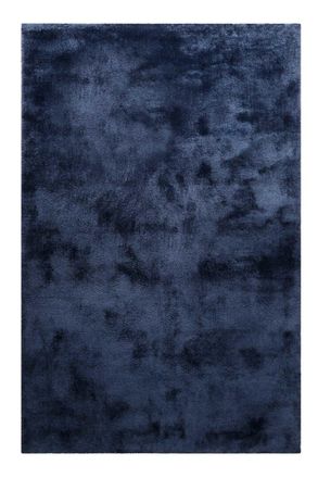 Homie Living Alfombra de pelo largo extrasuave azul marino 70x140