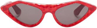 Marni Eyewear Occhiali da sole con montatura geometrica - Rosso