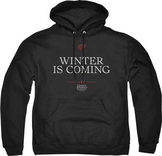Gildan Game Of Thrones Winter Is Coming Text Adult Pull Over Hoodie / Hooded Sweatshirt