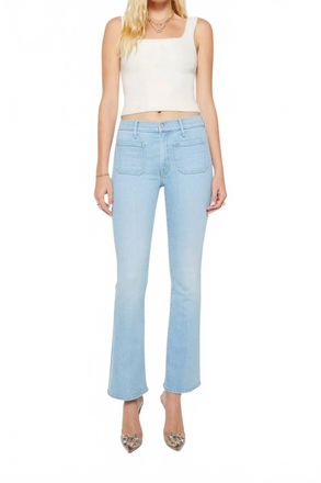 Mother Womens Patch Pocket Weekender Jean In Blue