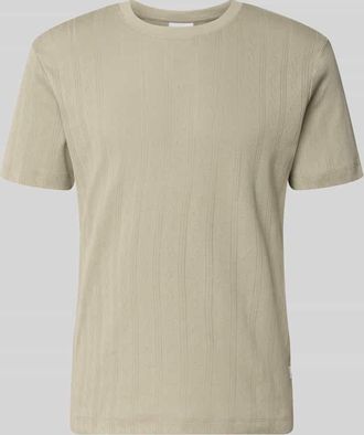 Lindbergh Lindbergh T-Shirt in Jaquard-Strick mit Rundhalsausschnitt in Oliv, Gr&ouml;&szlig;e XXXL