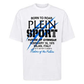 Plein Sport T-shirt met ronde hals Future of Gymwear - Heren - Sport - Wit - Maat: XL Katoen