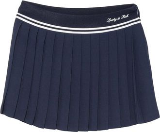 Sporty & Rich Pleated Logo-embroidered Performance Skirt