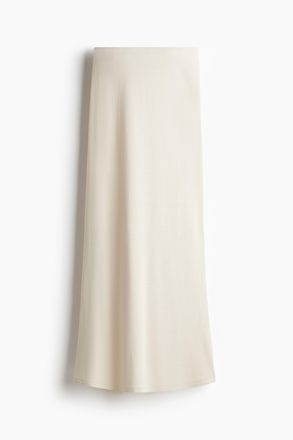 H&M Jupe aus Seidenmix - Cremefarben