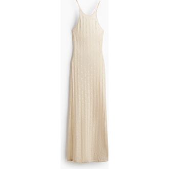 H&M Crochet-look Low-back Dress in Light Beige at Nordstrom, Size X-Small