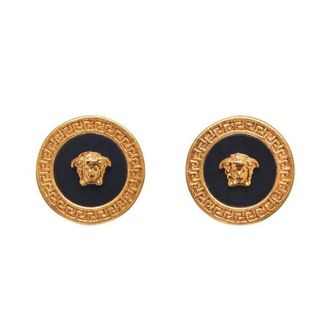 Versace Enamel Medusa Stud Earrings