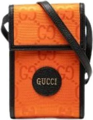 Gucci Pre-owned Vintage Nylon Mini Crossbody - Dames - Vintage Mini Tas - Oranje - ONE Size - Nylon - Vintage