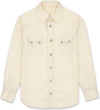 Fortela Toledo Texan Cotton Shirt in Milk at Nordstrom, Size 40 Eu