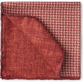 Brunello Cucinelli Pocket square with pattern in Orange at Nordstrom