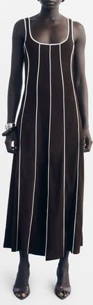 Mango Sleeveless Midi Dress in Brown at Nordstrom Rack, Size 6