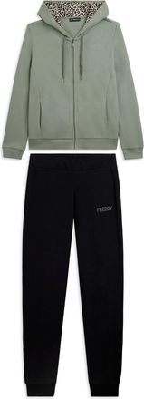 Freddy Tuta con zip e cappuccio con interno animalier