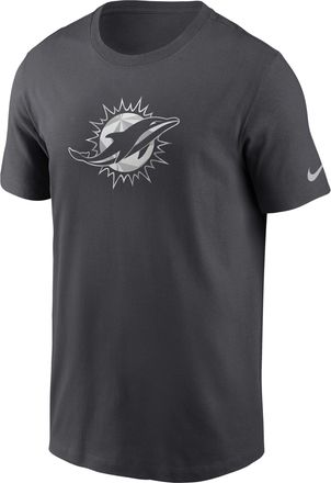Nike Miami Dolphins Fractal Logo Nike Mens NFL T-Shirt in Grey | NP9906F9P-XER