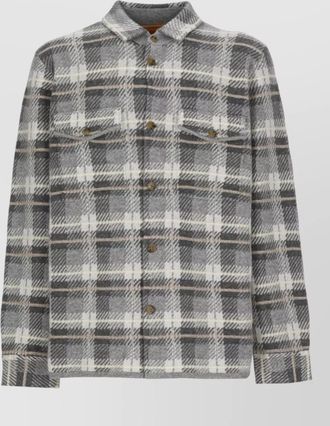 Guest In Residence cashmere checked long-sleeve shirt jacket