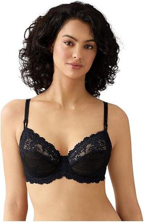 Wacoal Embrace Lace Underwire Bra 65191 Womens Bra Black/Night Sky : 34DDD, Nylon/Polyester/Spandex