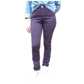 Islow Malo Slim Hoge Taille Katoenen Broek - Dames - Slim Fit Broeken - Paars - W24 - Katoen - Broeken