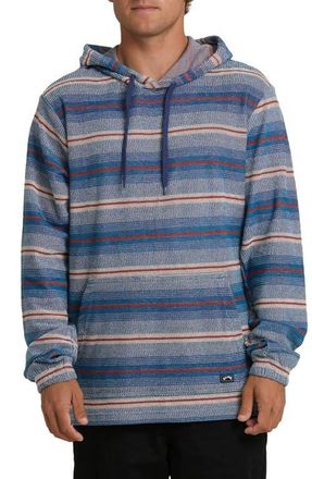 Billabong Flecker Diego Stripe Cotton Hoodie in Dark Denim at Nordstrom, Size Xx-Large