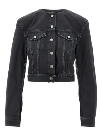 Haikure buttoned cropped jacket - Black