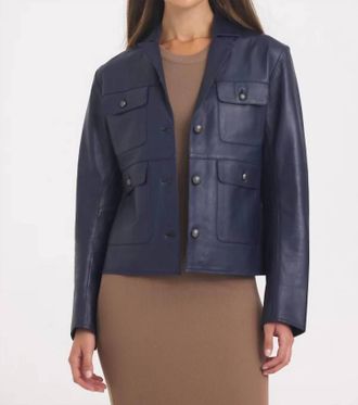 Jakett Brooke Burnished Jacket In Dark Indigo Navy