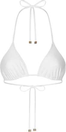 Dolce & Gabbana triangle-cup bikini top - women - Nylon/Elastane/Elastane/Nylon - 4 - White