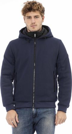 Baldinini Mens Neoprene Hooded Jacket - Dark Blue - Size X-Large