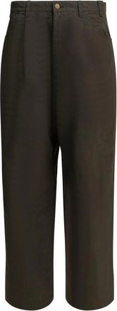 Comme Des Gar&ccedil;ons Gekreukte Cropped Broek - Heren - Wijde Broeken - Bruin - M - Broeken