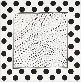 Nina Ricci Foulard in seta a pois - Bianco