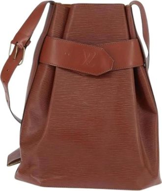 Louis Vuitton Pre-owned Bucket Bags, female, Brown, Size: ONE SIZE Pre-owned Leather Bucket Bag
