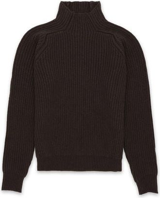 Fortela Leona High Neck Wool and Cashmere Sweater in Brown at Nordstrom, Size Medium Eu