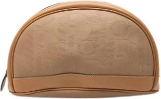 Dior Pre-owned Zip-Around Canvas Pouch - Dames - Vintage Accessoires - Beige - ONE Size - Leer - Vintage