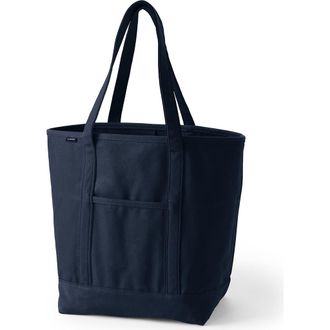 Lands End Open Top Canvas Tote Bag in Radiant Navy at Nordstrom, Size X-Large
