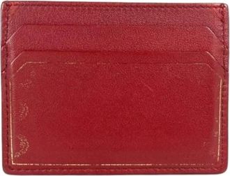 Cartier Pre-owned Vintage Kaarthouder - Dames - Vintage Accessoires - Rood - ONE Size - Leer - Vintage