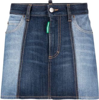 Dsquared2 One Life One Planet denim skirt - women - Cotton/Polyester/Elastane/Cotton - 40 - Blue