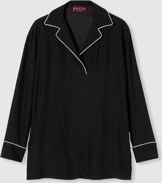 Gucci Horsebit Silk Jacquard T-shirt, Black, Ready-to-wear