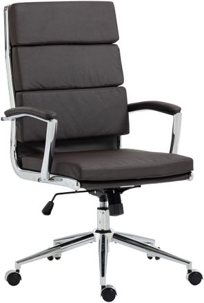 Clp Clp - Silla De Oficina Cleveland Simil Cuero Marr&oacute;n