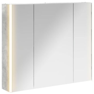 vidaXL Armario Con Espejo De Ba&ntilde;o Gris Concreto 83,5 X 15,5 X 70 Cm Vidaxl
