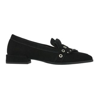VIA VAI Schoenen, Dames, Zwart, 37 1/2 EU, Suède, Jazz Emily zwarte loafers