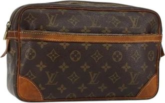 Louis Vuitton Pre-owned Clutches, female, Brown, Size: ONE SIZE Pre-owned Canvas Clutch