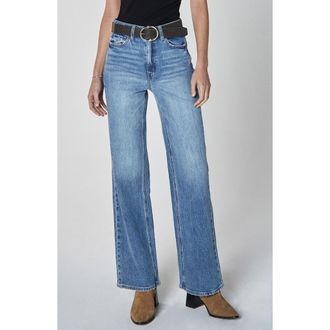 Unpublished Jolene Reflecting Wide Leg Jeans in Medium Blue at Nordstrom, Size 32