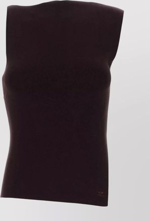 Courr&egrave;ges asymmetric sleeveless tank top